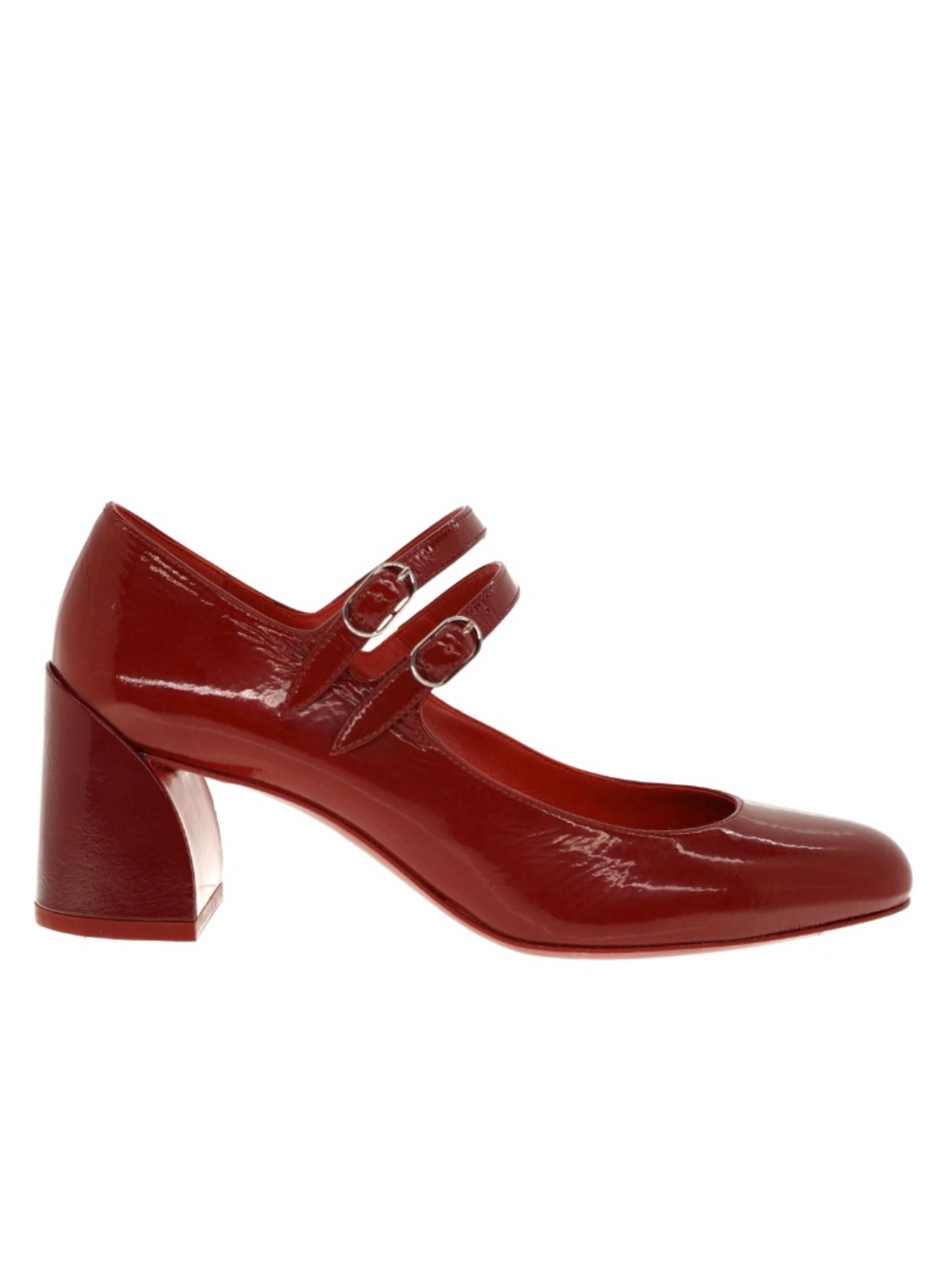 Christian Louboutin Miss Jane 55 Crinkled Red Leather Size 37 New - Picture 2 of 9
